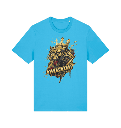 Aqua Blue Printed T-shirt Front