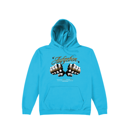 Hawaiian Blue Printed Hoody Front