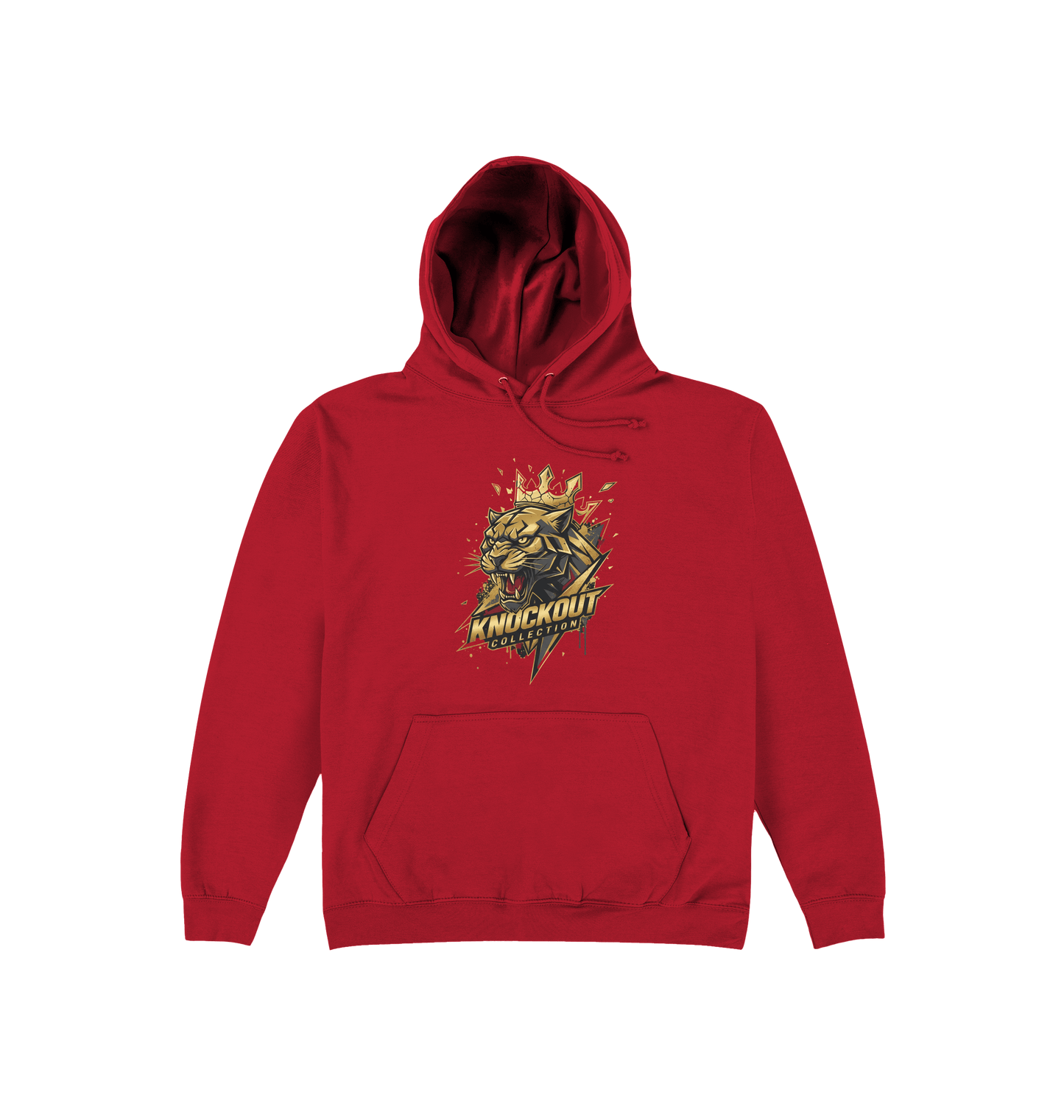 Fire Red Printed Hoody Front