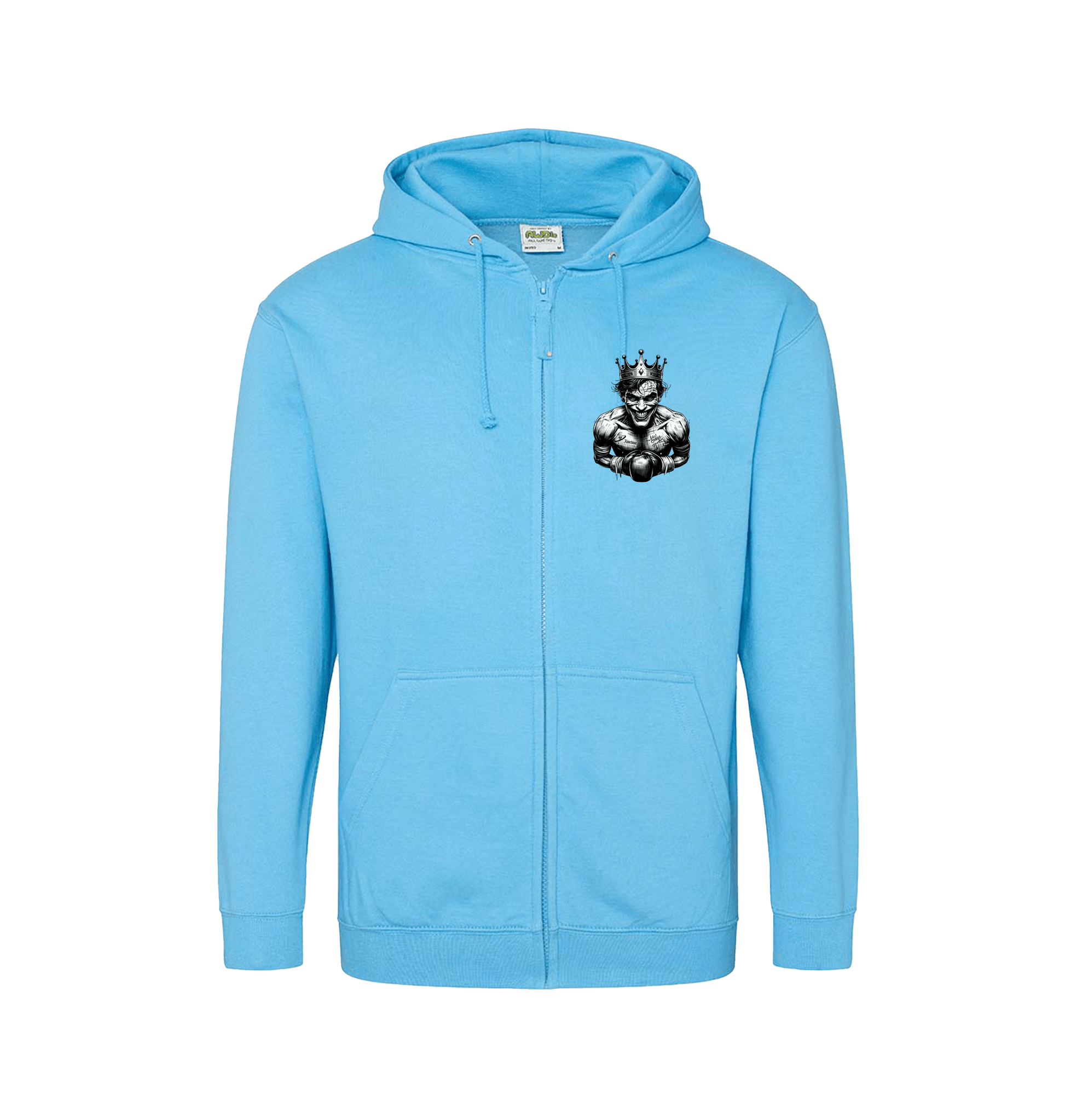 Hawaiian Blue Zip hoody Front