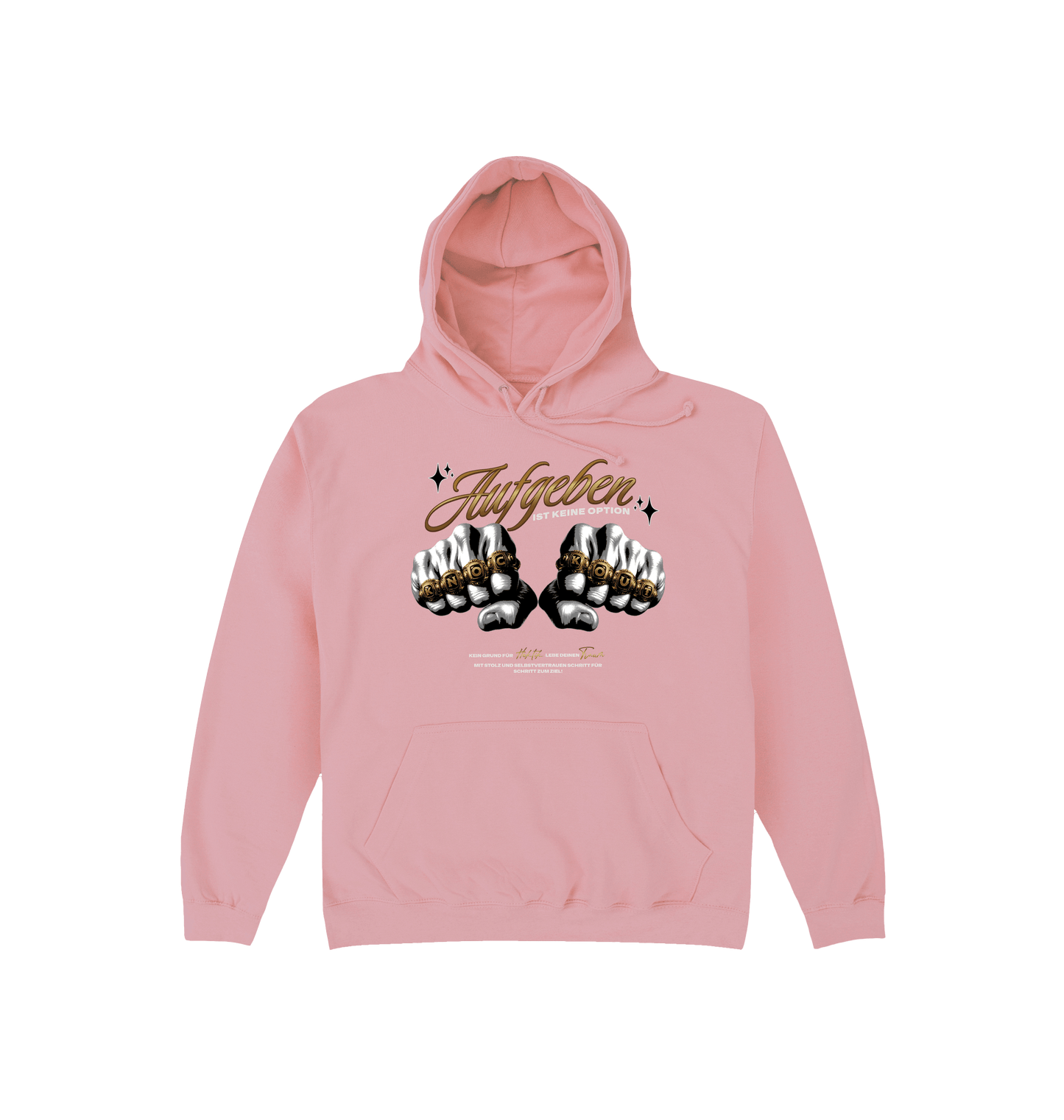 Dusty Pink Printed Hoody Front