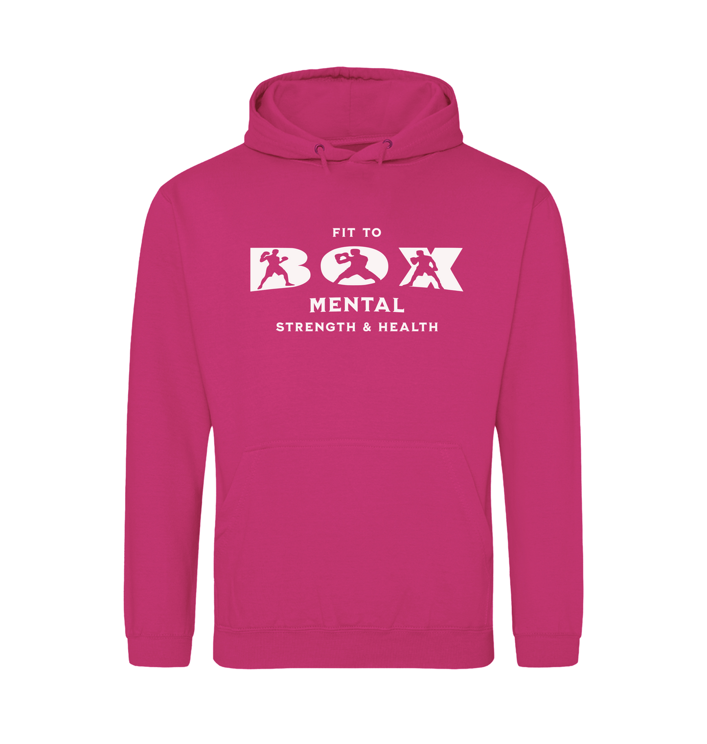 Hot Pink Printed Hoody Front