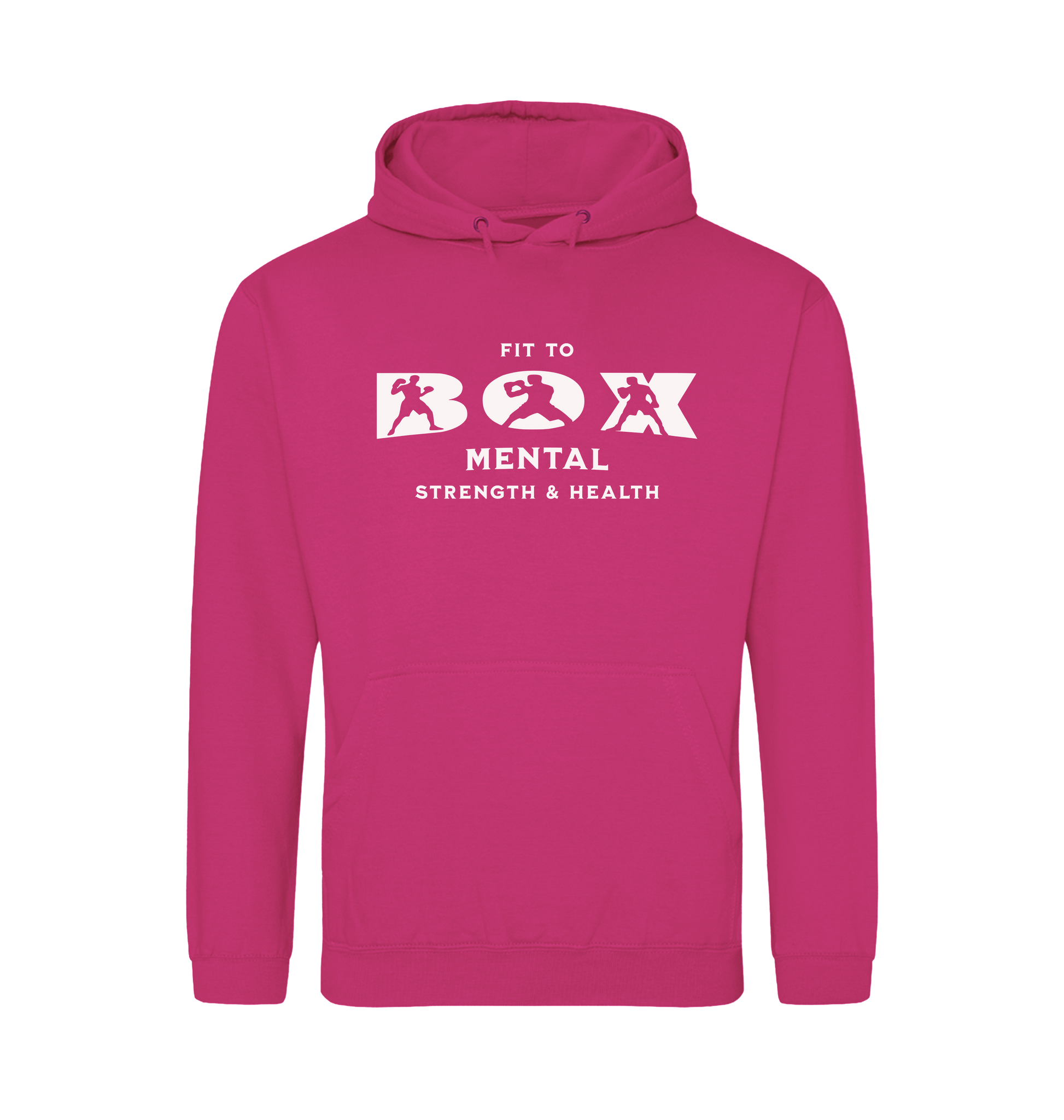 Hot Pink Printed Hoody Front