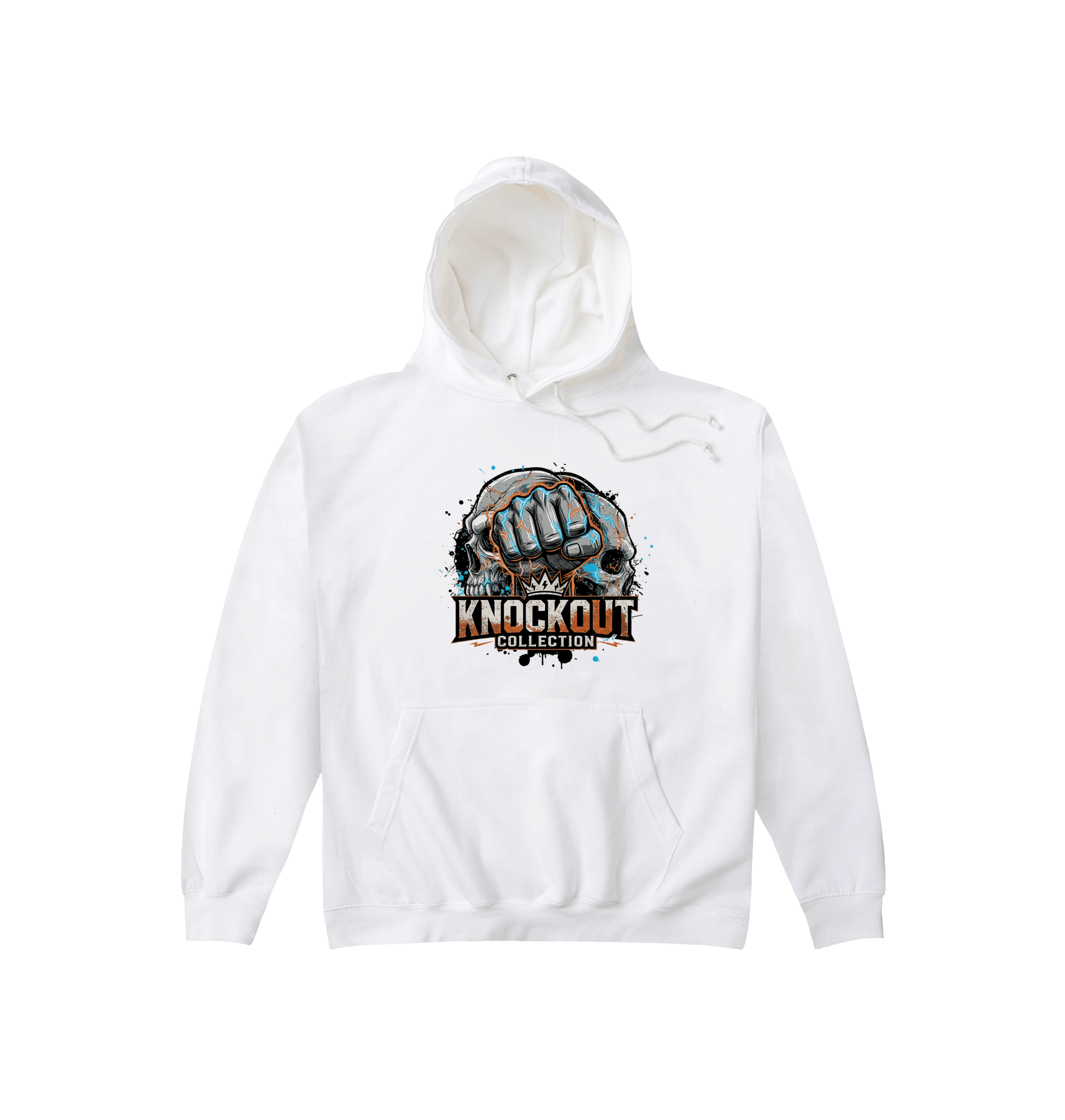 Arctic White Printed Hoody Front