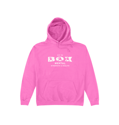 Candyfloss Pink Printed Hoody Front