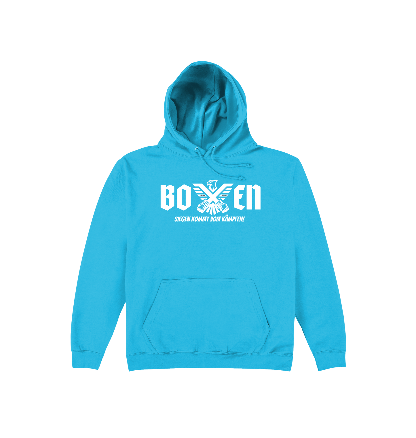 Hawaiian Blue Printed Hoody Front