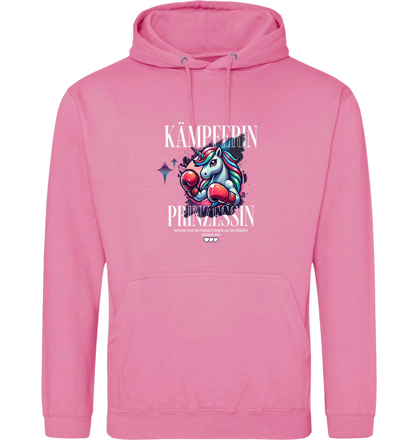 Bubblegum Pink Printed Hoody Front