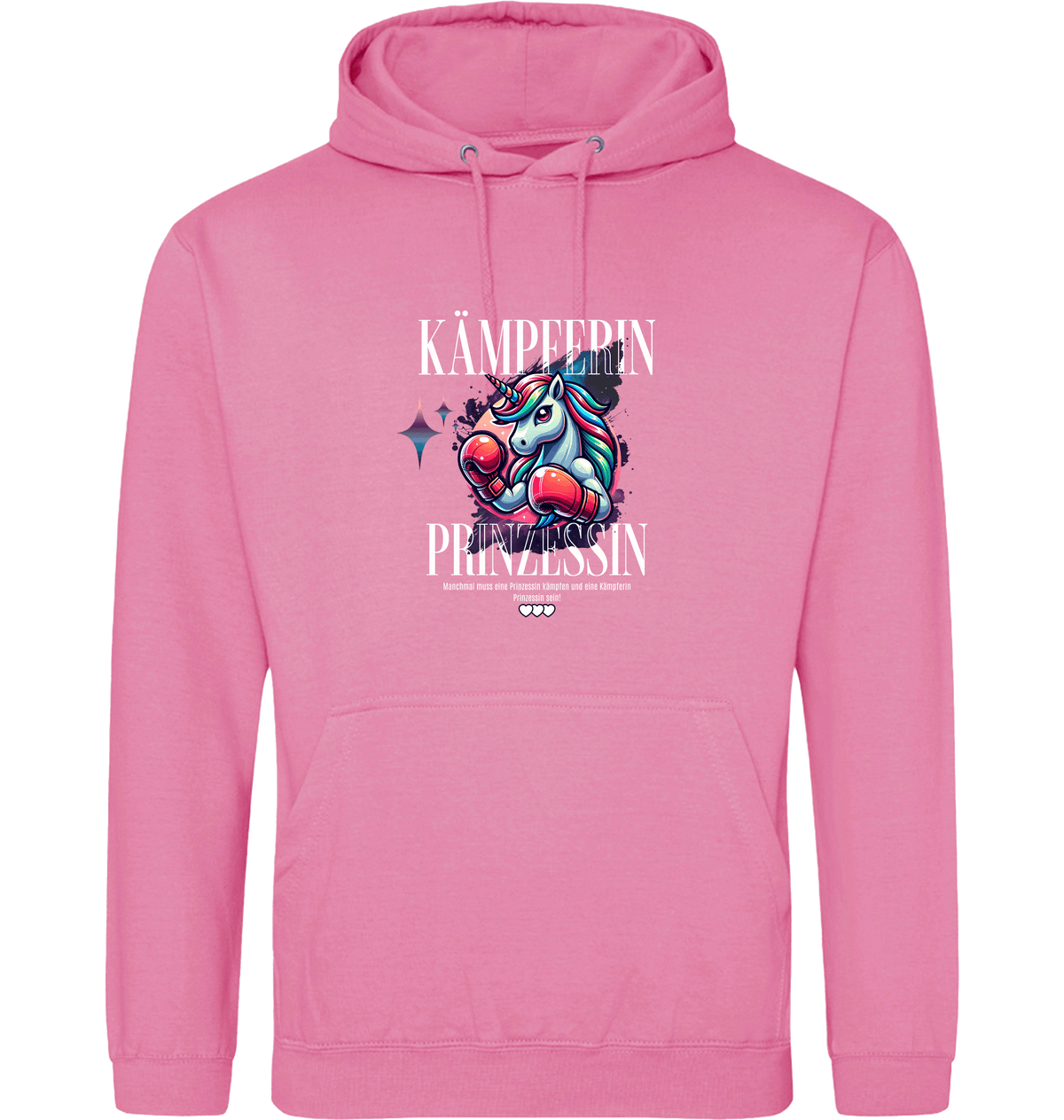 Bubblegum Pink Printed Hoody Front