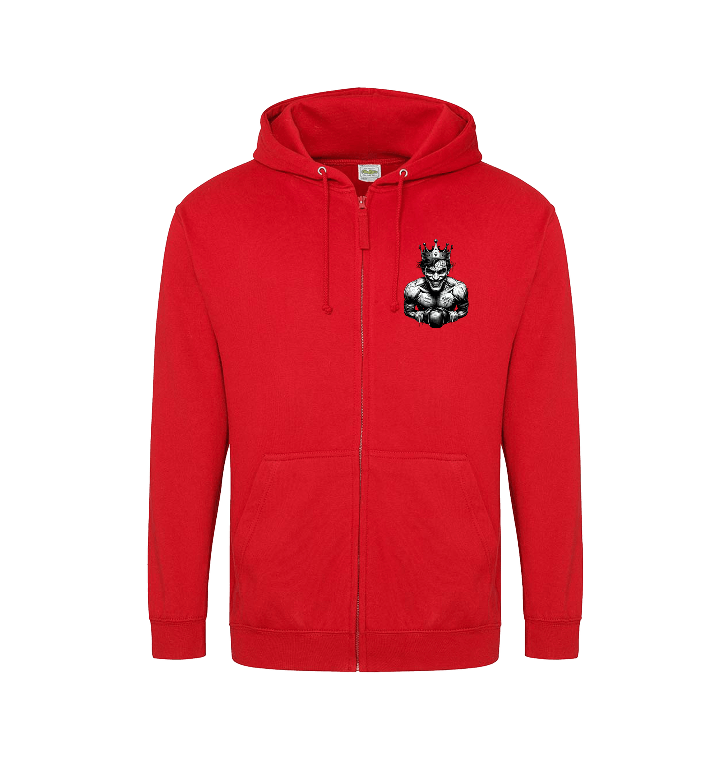 Fire Red Zip hoody Front