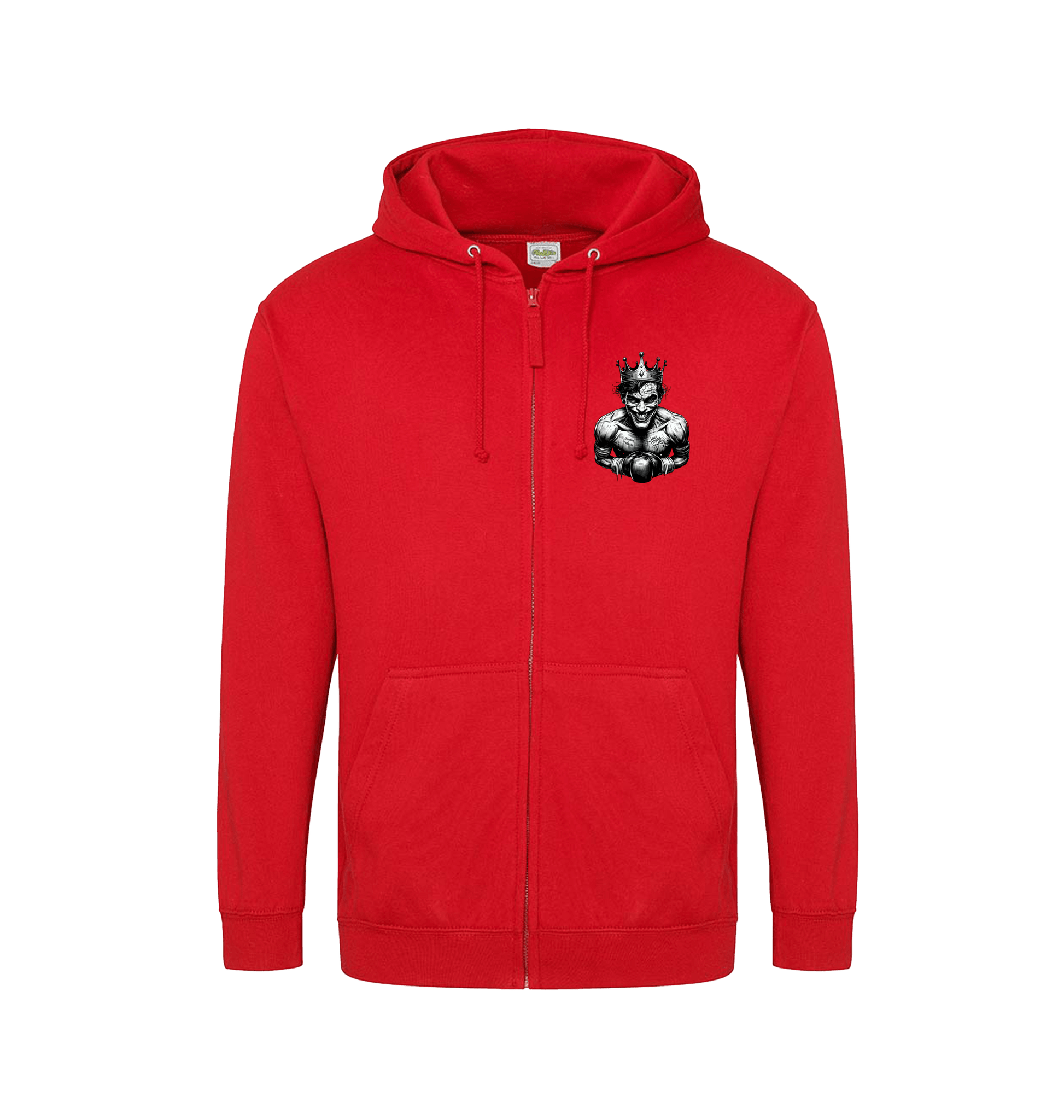 Fire Red Zip hoody Front