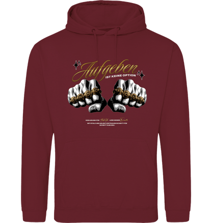 Burgundy Printed Hoody Front