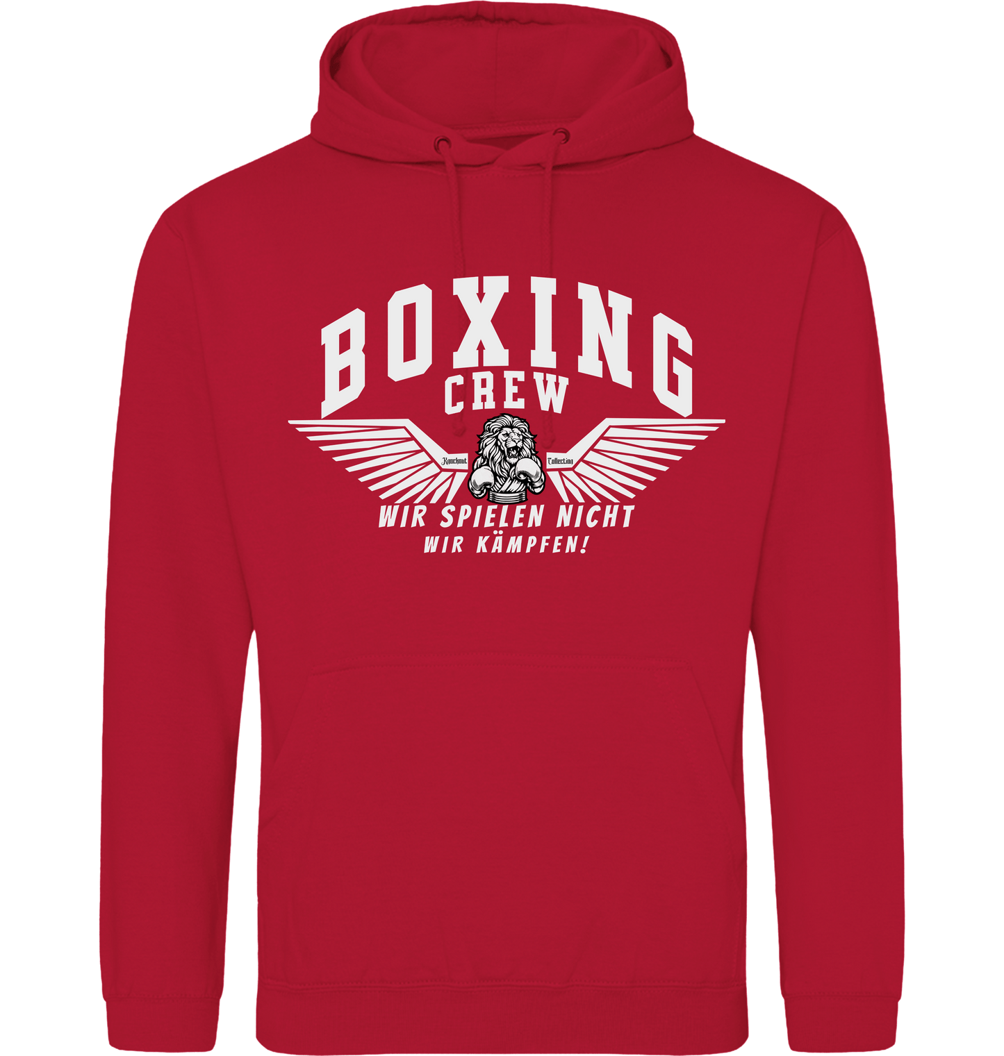 Fire Red Printed Hoody Front
