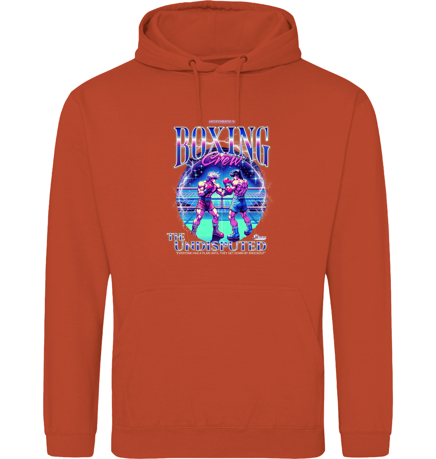 Burnt Orange Printed Hoody Front