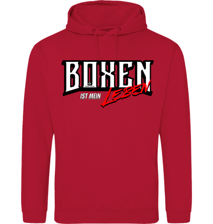 Fire Red Printed Hoody Front