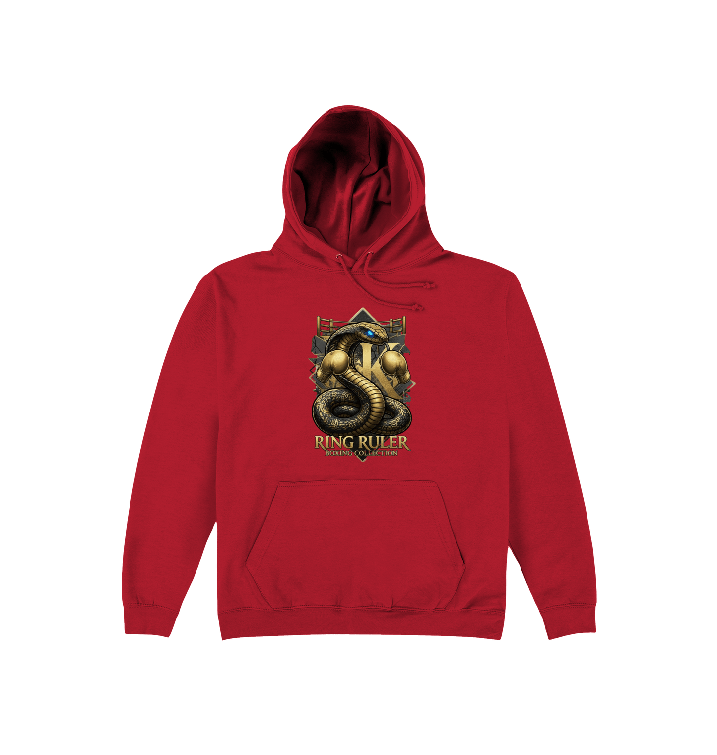 Fire Red Printed Hoody Front