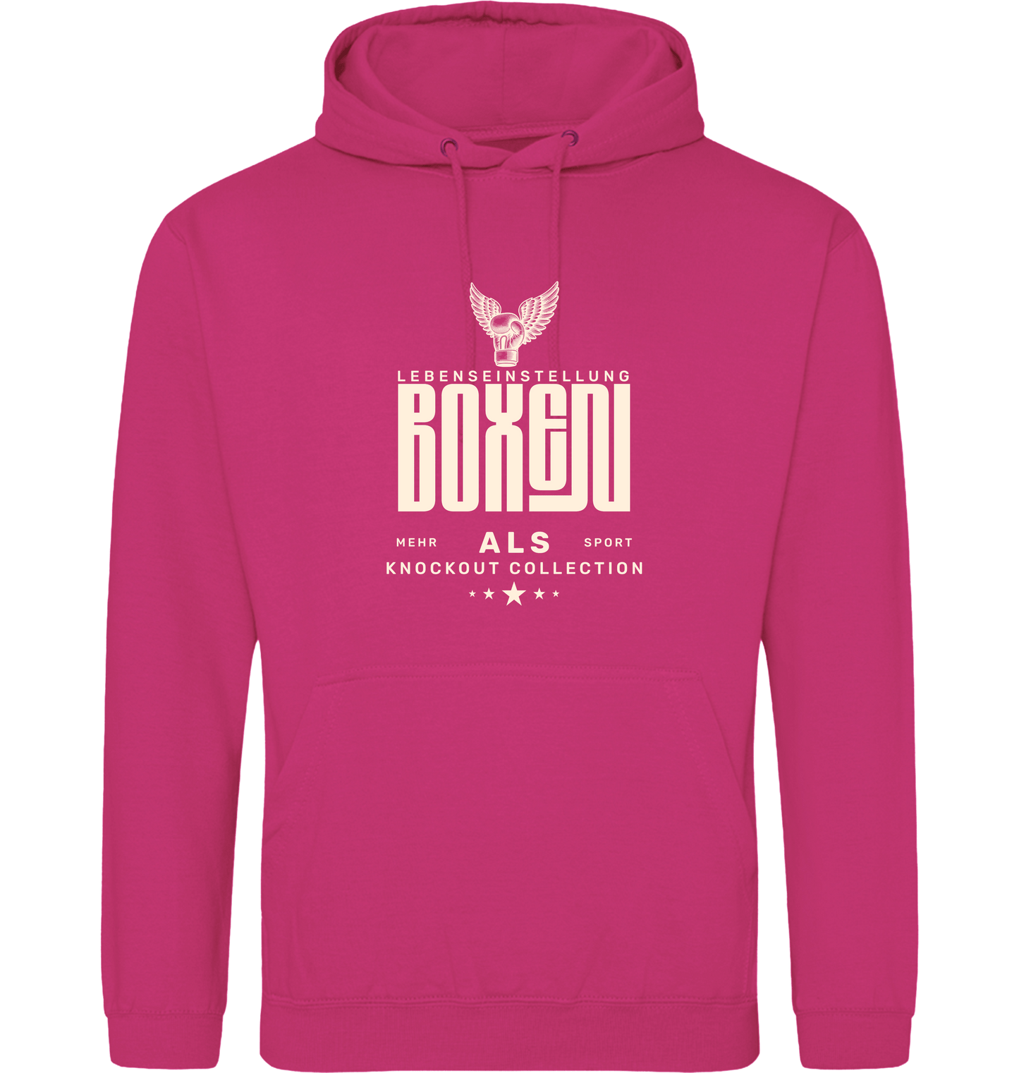 Hot Pink Printed Hoody Front