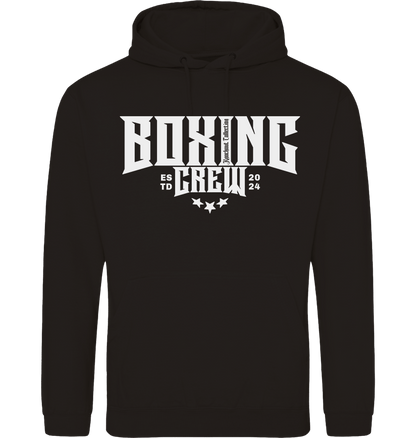 Deep Black Printed Hoody Front