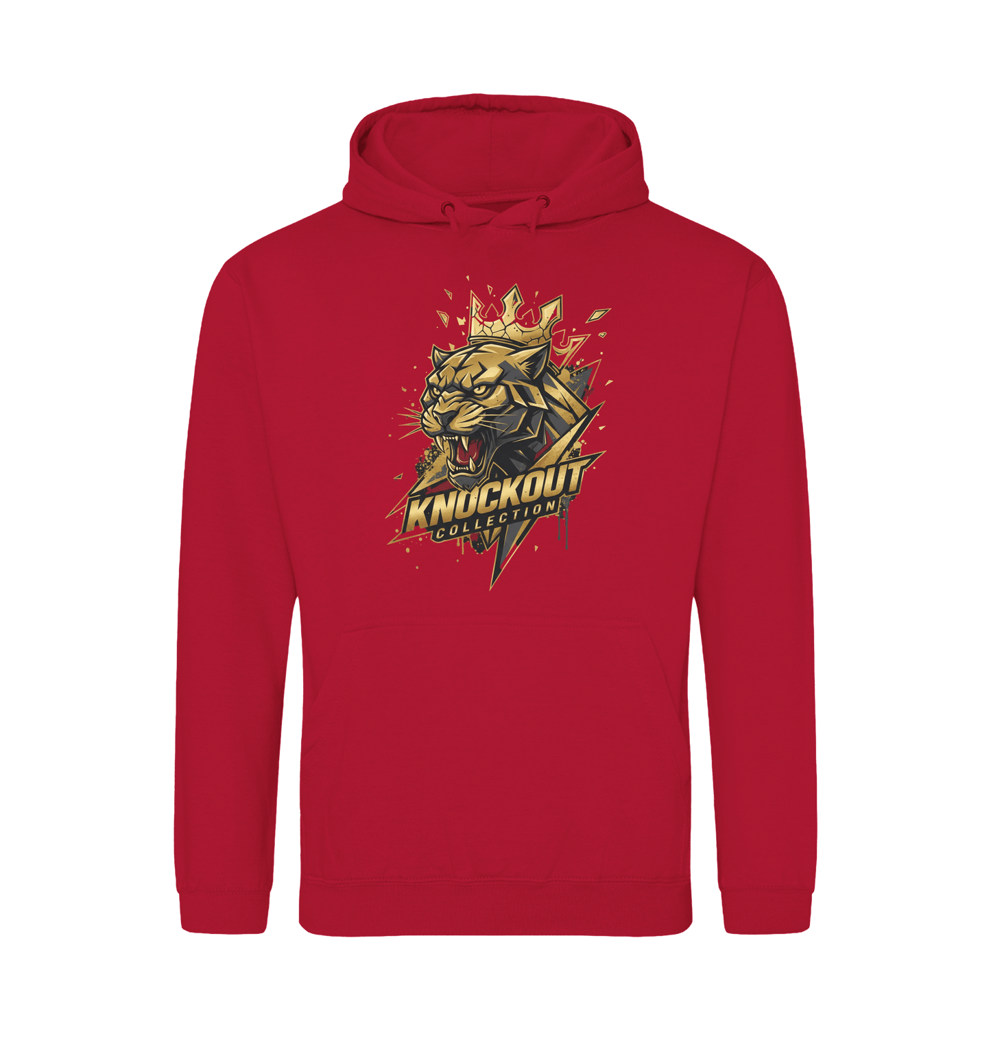 Fire Red Printed Hoody Front