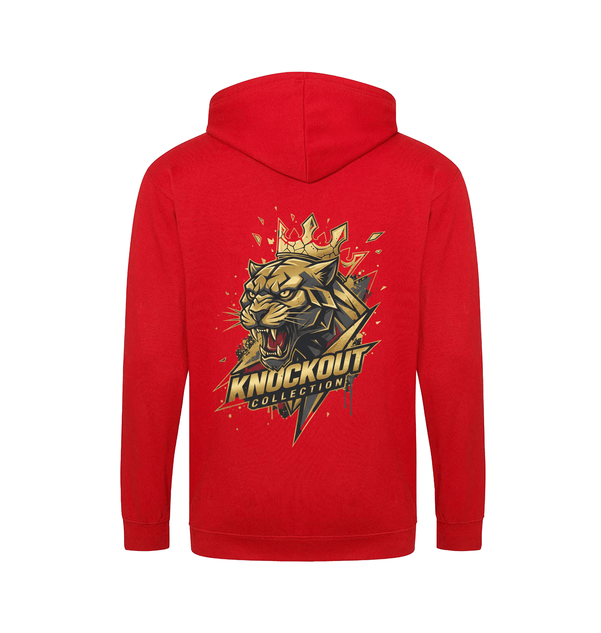 Fire Red Zip hoody Back