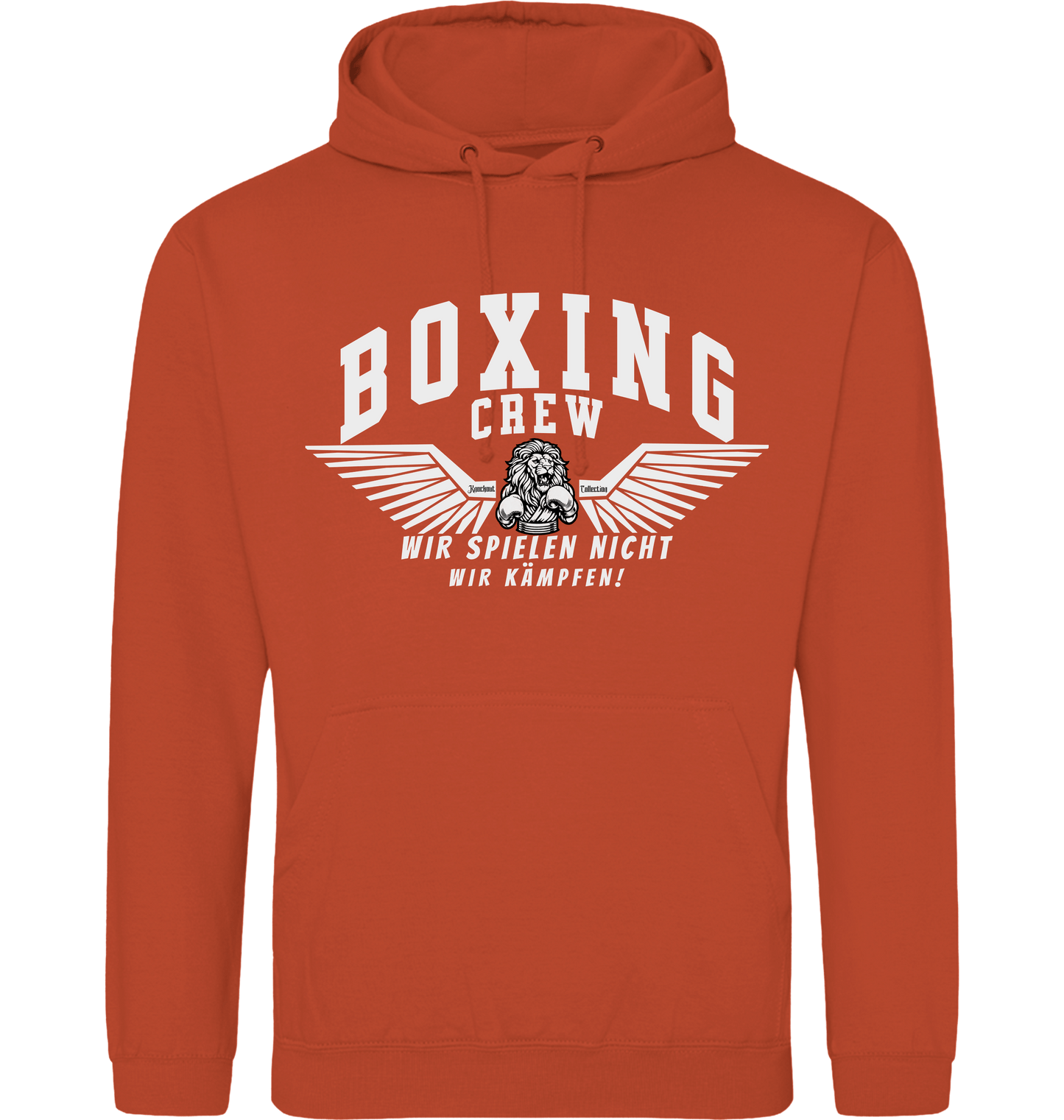 Burnt Orange Printed Hoody Front