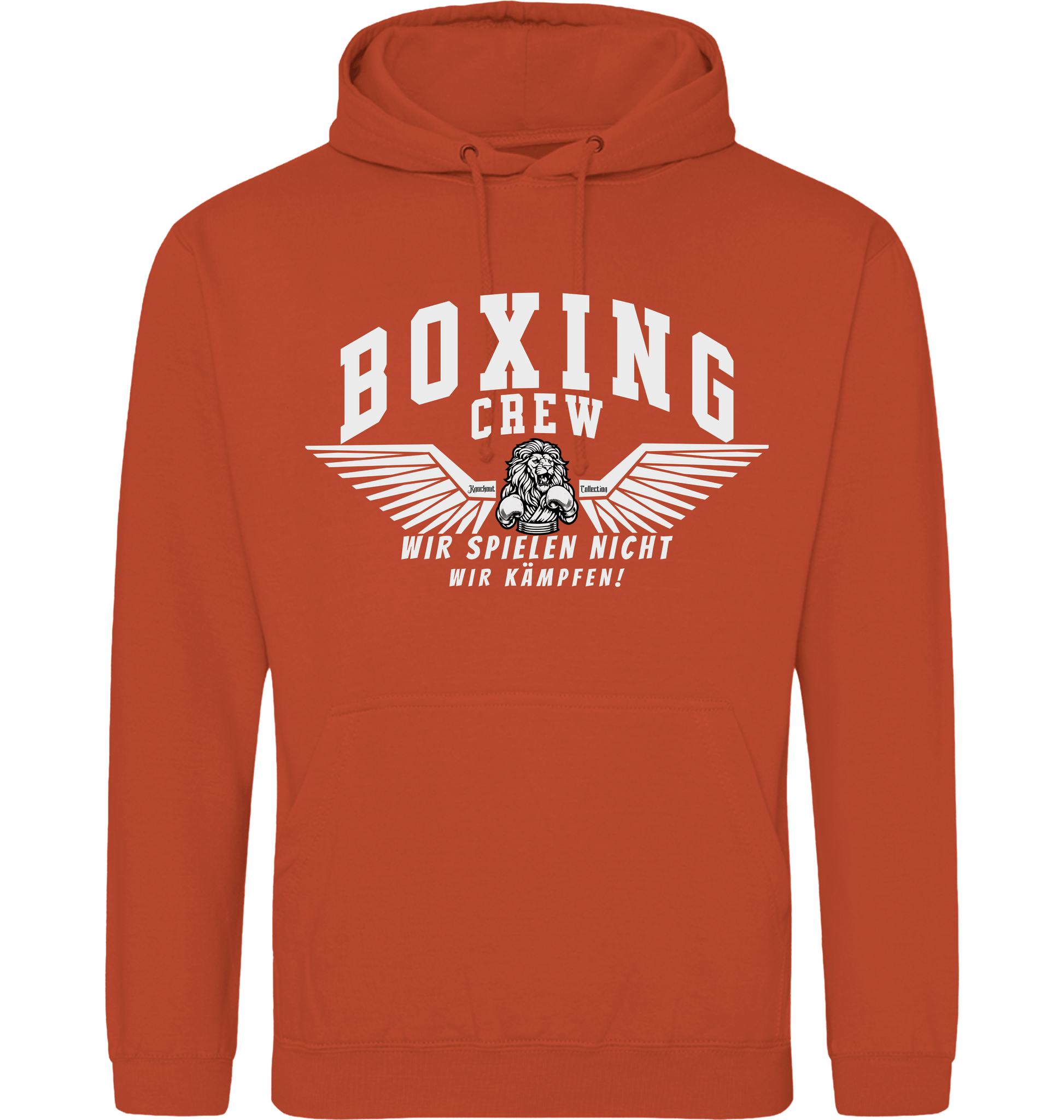Burnt Orange Printed Hoody Front