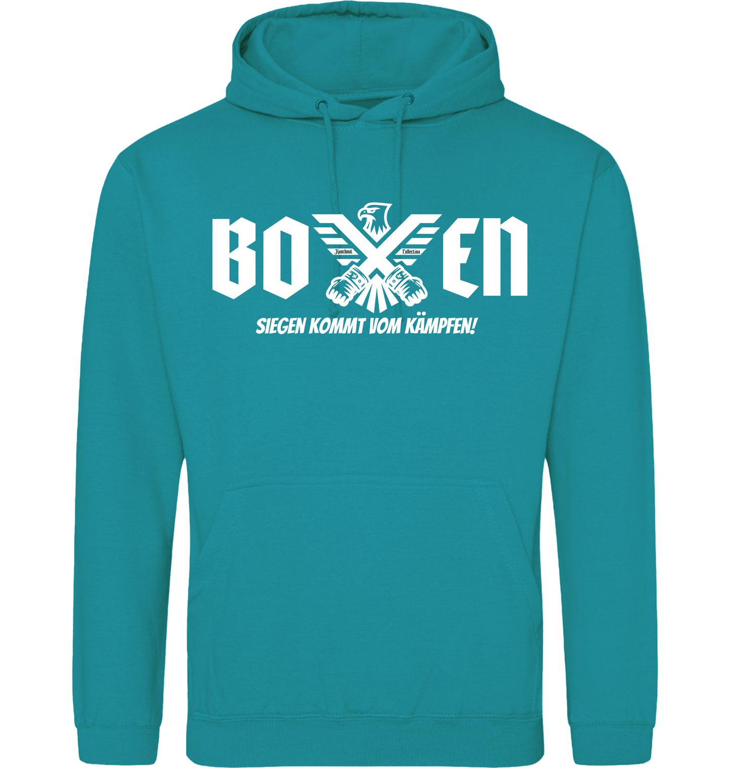 Lagoon Blue Printed Hoody Front