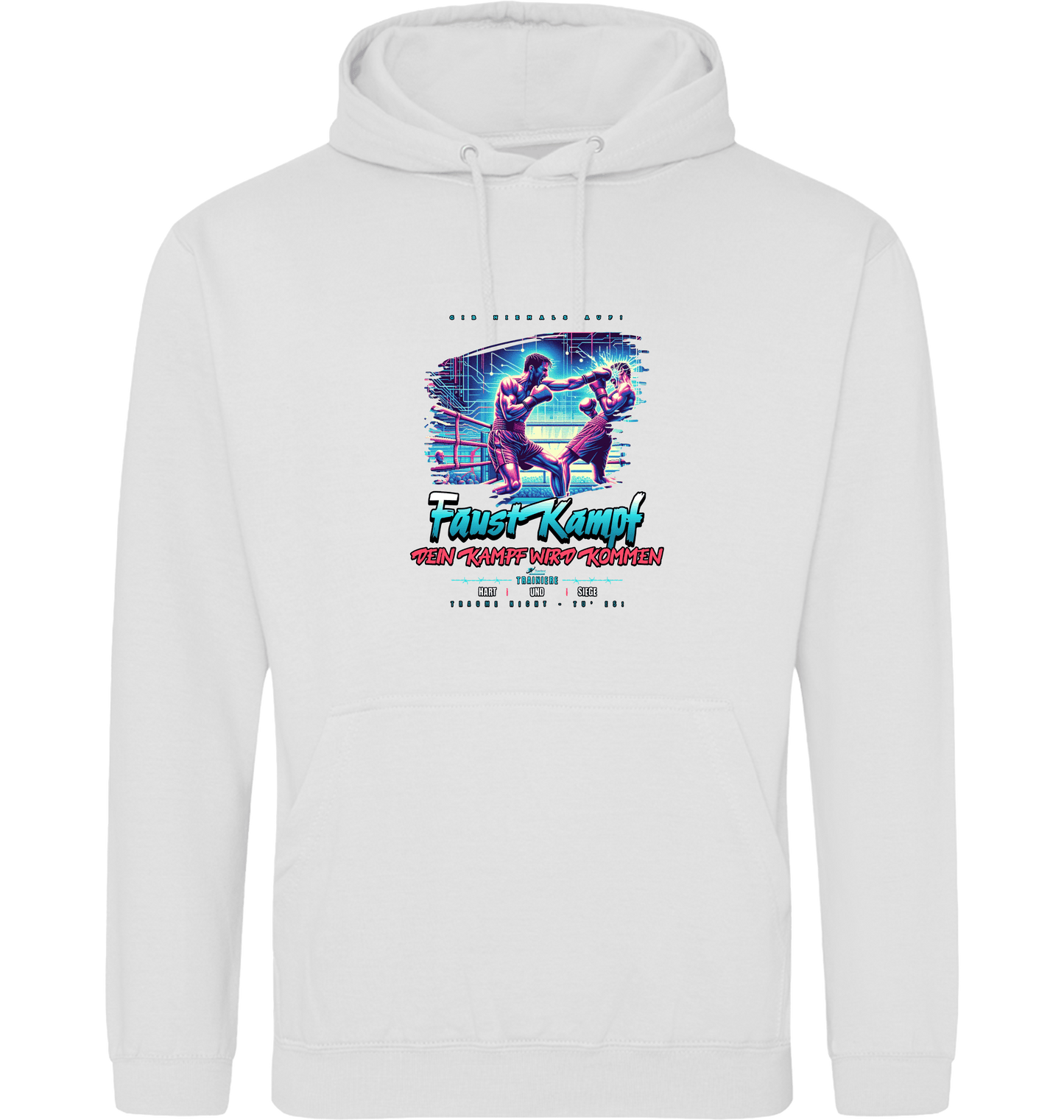 Arctic White Printed Hoody Front