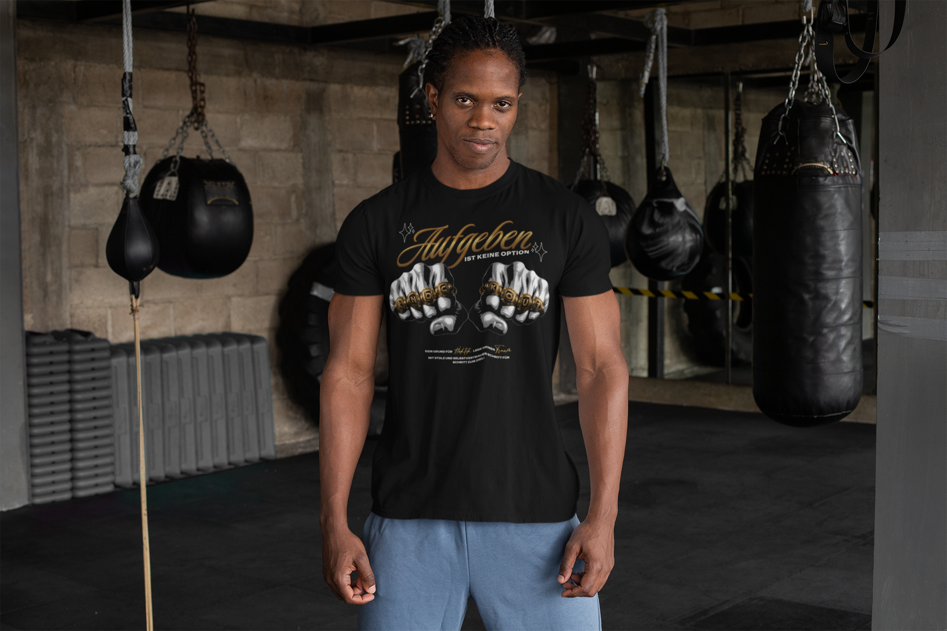Box-Shirt Aufgeben ist keine Option | Knockout Collection | Boxwear | Streetwear | Boxkleidung 