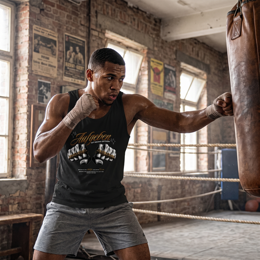 Tanktop Aufgeben ist keine Option. Boxtraining am Sandsack. Knockout Collection 