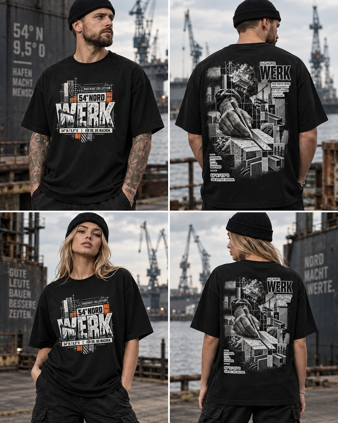 54° Nord WERK 01 Oversized T-Shirt – Mit den Händen entsteht, was bleibt