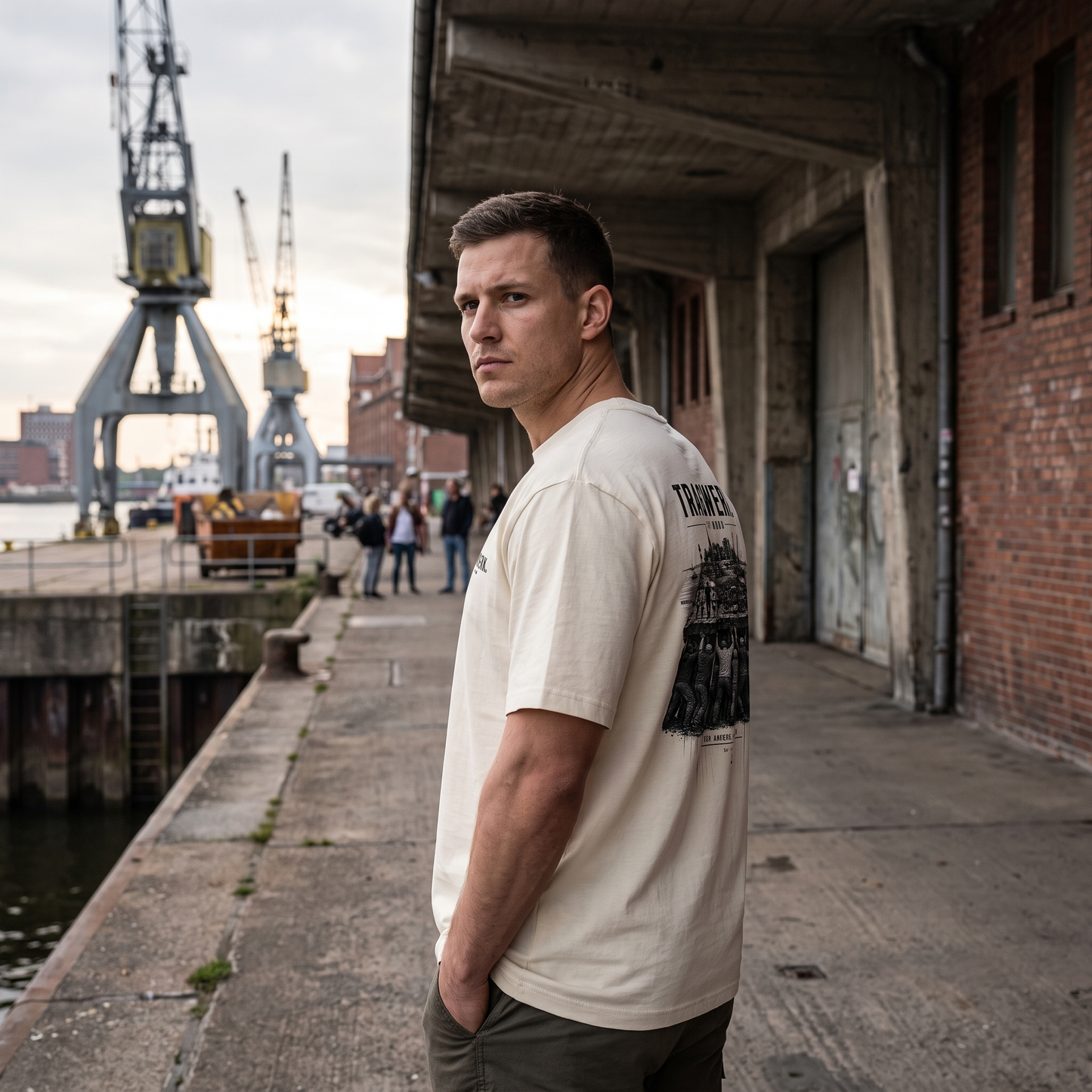TRAGWERK. 54° Nord Heavy T-Shirt – Creme
