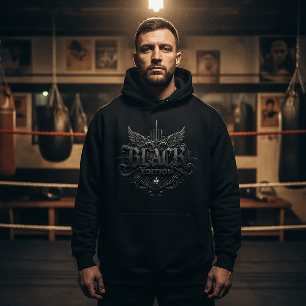 Hoodie oversized | Black Edition Unbeugsam