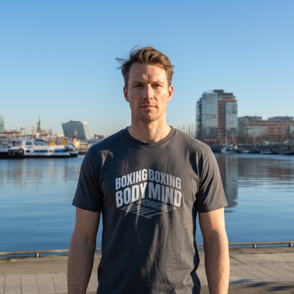  T-Shirt Classic Boxing Mind Anthracite Frontansicht Knockout Collection 