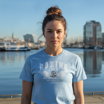  T-Shirt Classic Boxing Crew 3 Blue Soul Frontansicht Knockout Collection 