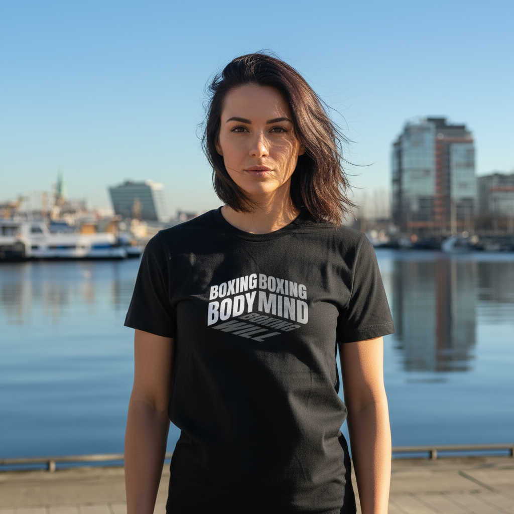  T-Shirt Classic Boxing Mind Black Frontansicht Knockout Collection