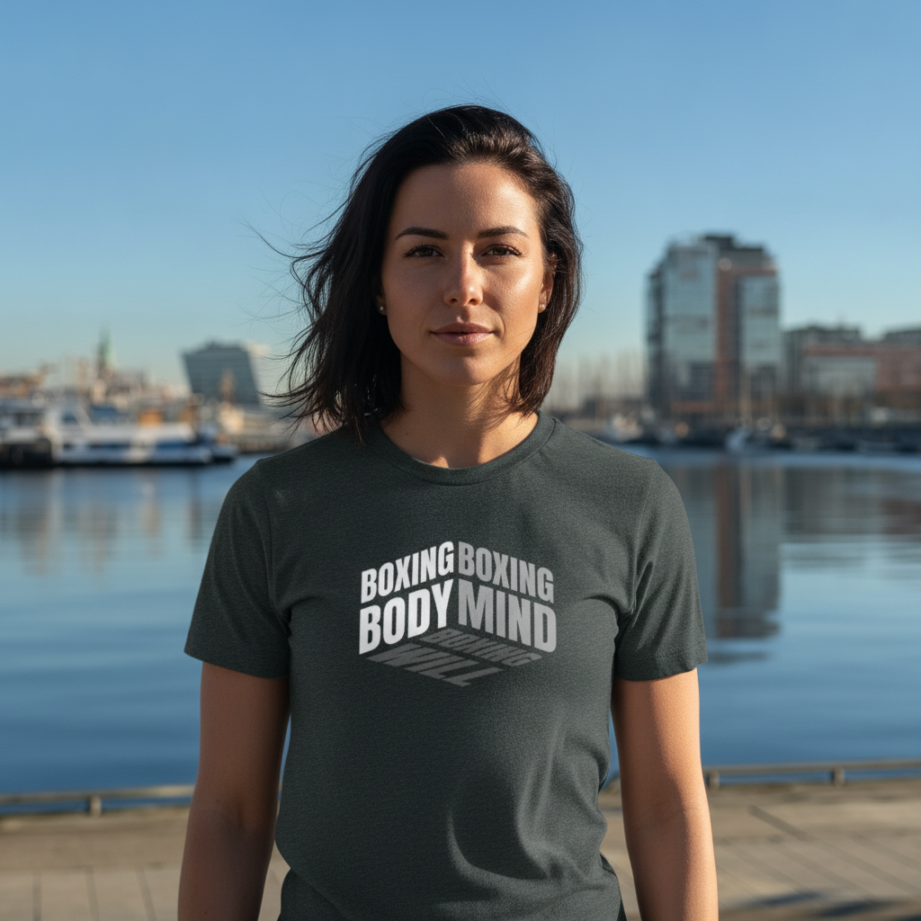  T-Shirt Classic Boxing Mind Dark Heather Grey Frontansicht Knockout Collection 