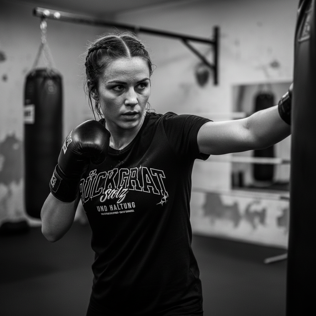 T-Shirt Classic Rückgrat Schwarz 