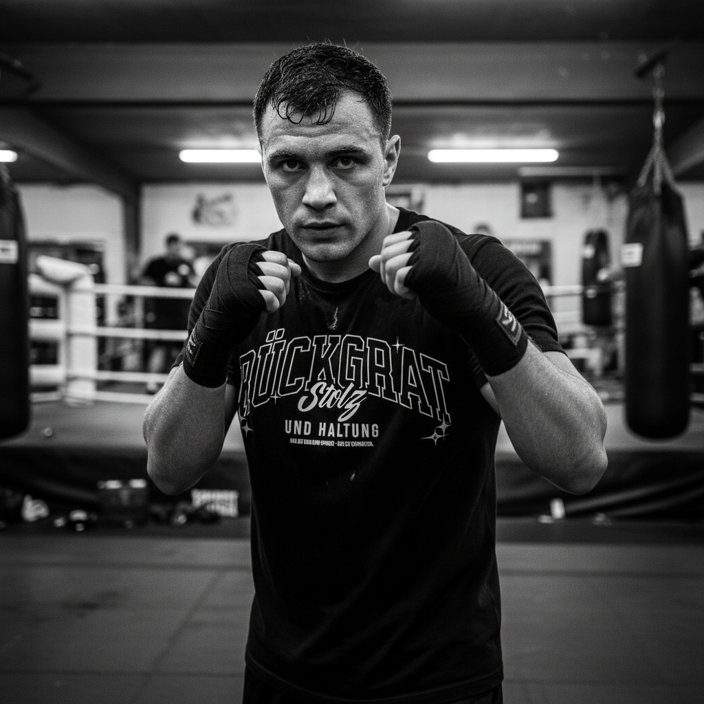 T-Shirt Classic Rückgrat Schwarz 