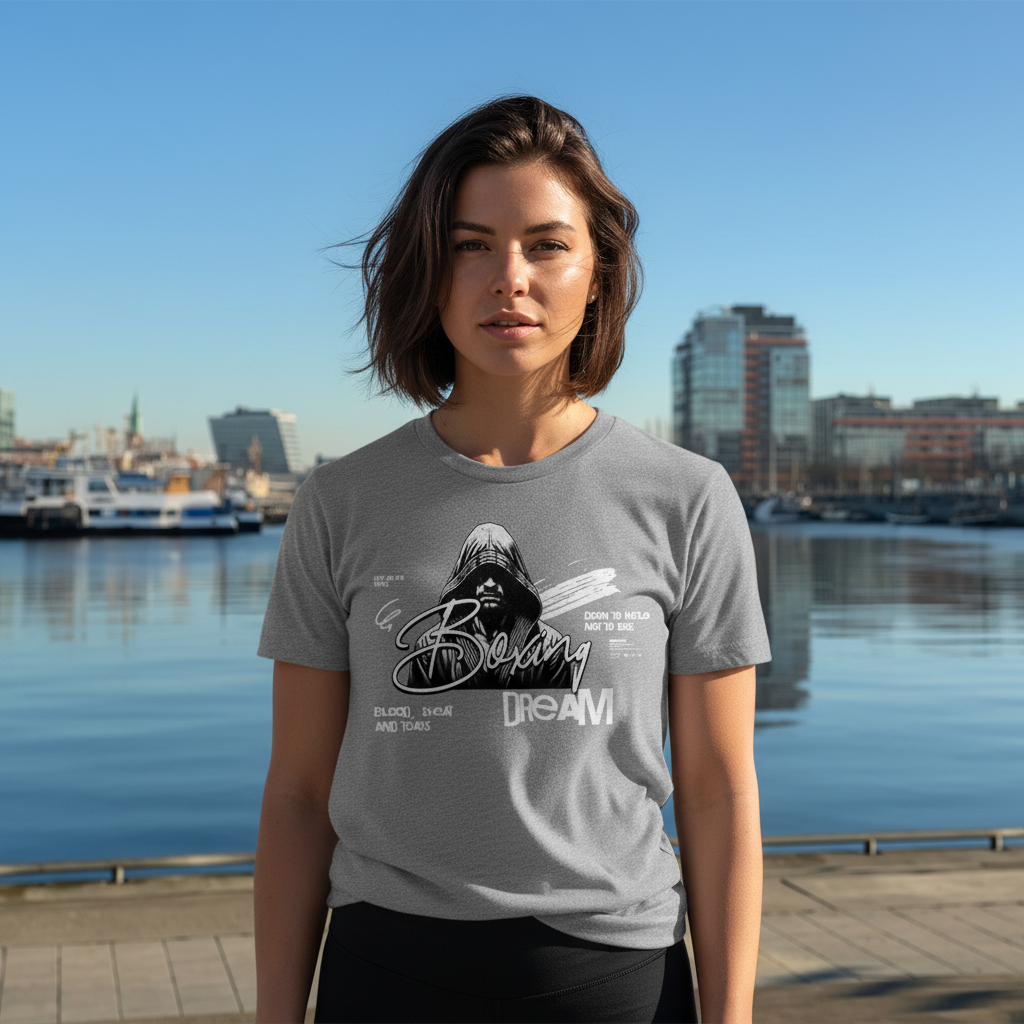  T-Shirt Classic Boxing Dream Mid Heather Grey Frontansicht Knockout Collection 