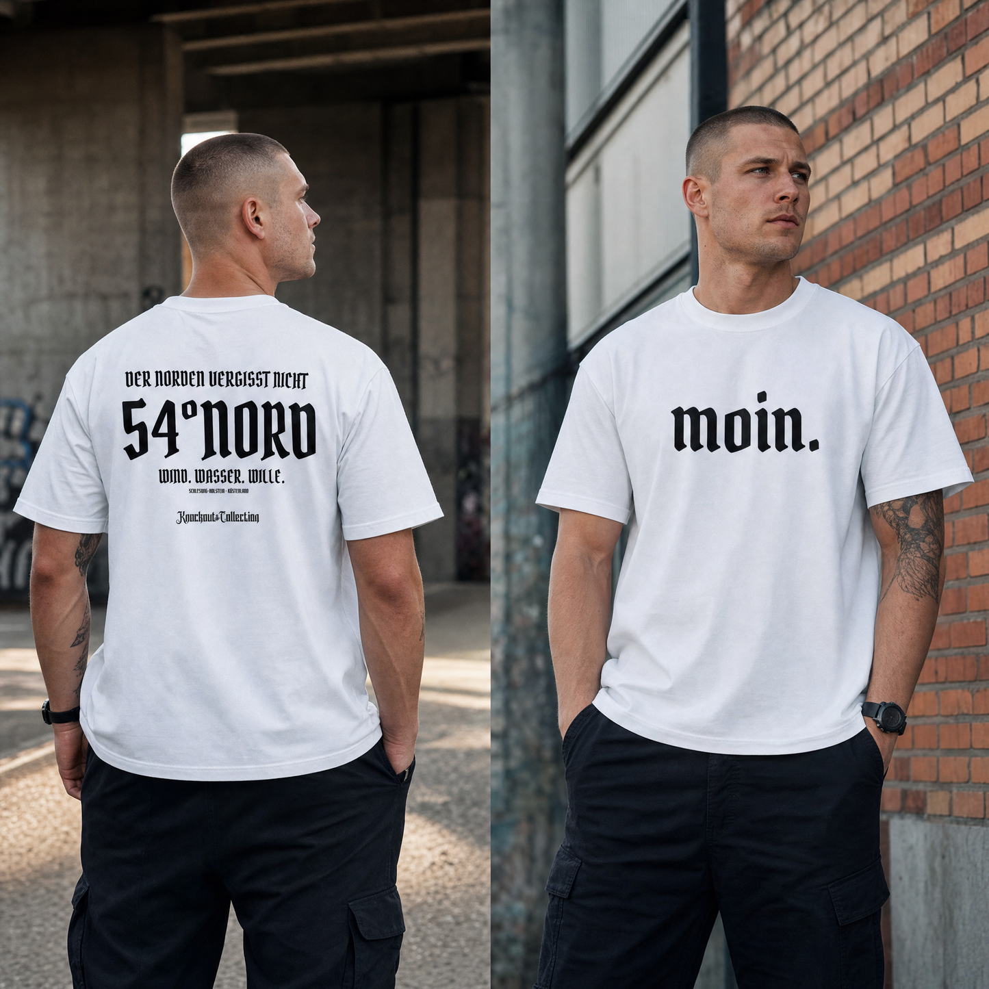 Heavy T-Shirt MOIN Der Norden vergisst nicht Weisswasser Edition Detailansicht Print Knockout Collection