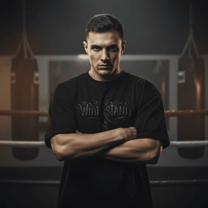 T-Shirt oversized | Black Edition Widerstand