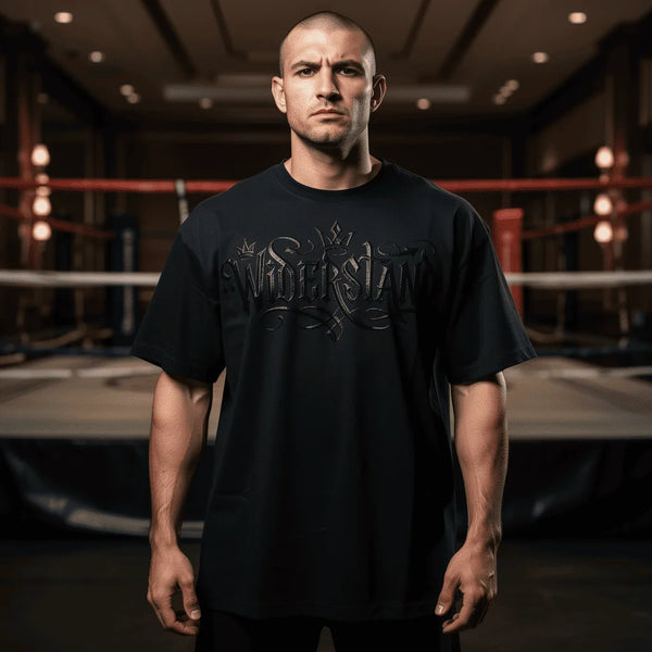 T-Shirt oversized | Black Edition Widerstand