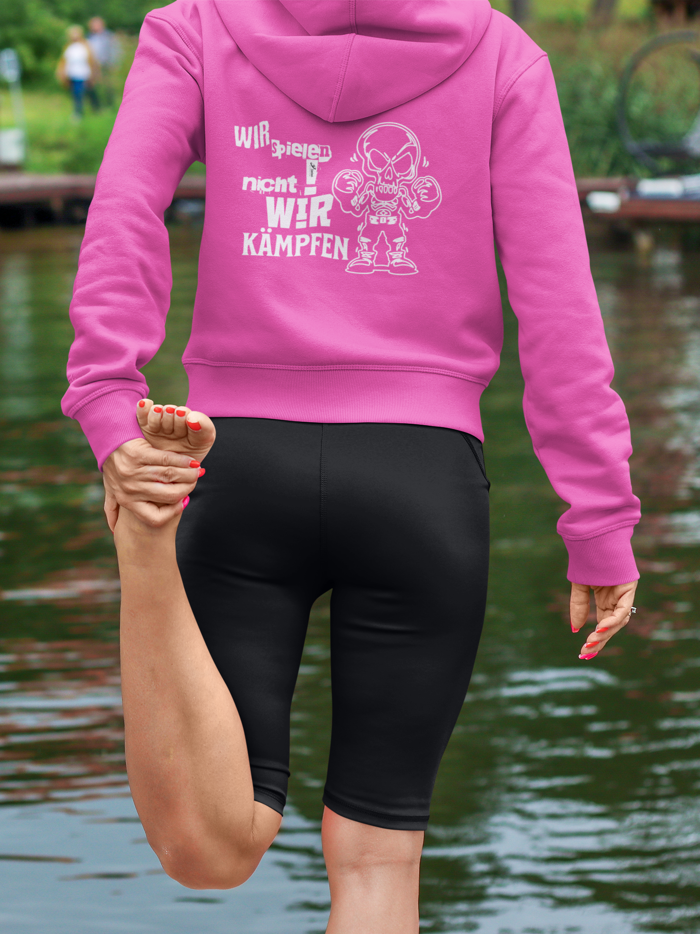 Knockout Collection Box Hoodie wir spielen nicht wir kämpfen