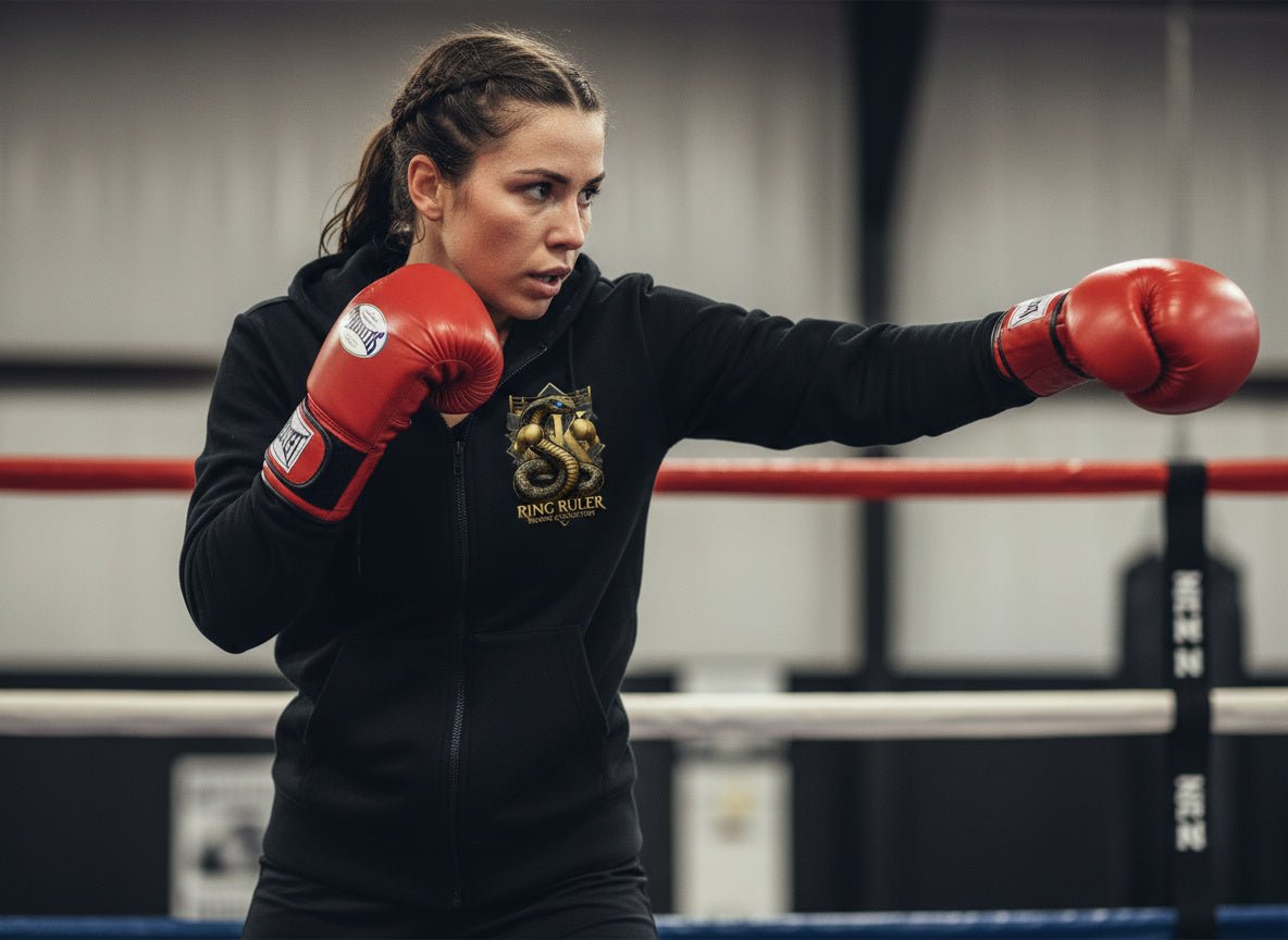 Ladies Short Oversized Zip Jacke Boxen | Ring Ruler Bild 2 Knockout Collection Boxsport