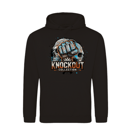Deep Black Printed Hoody Front