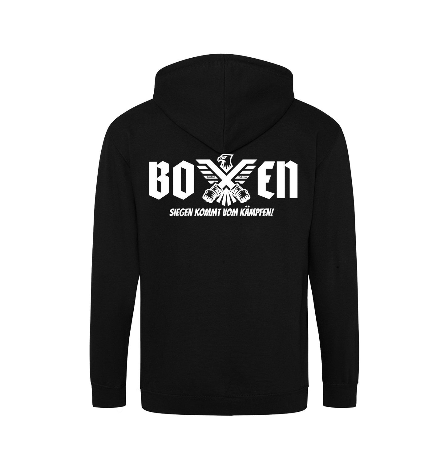 Deep Black Zip hoody Back
