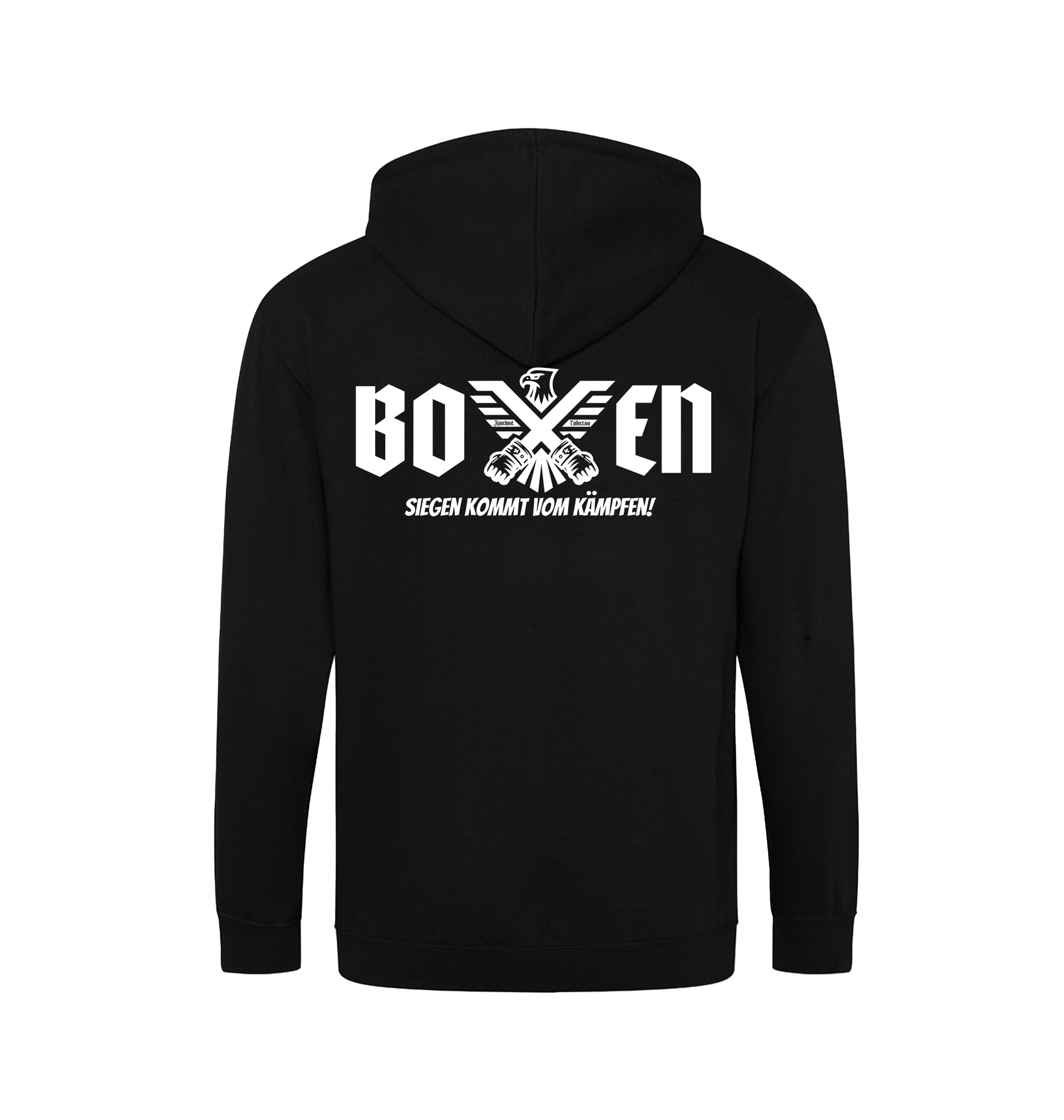 Deep Black Zip hoody Back