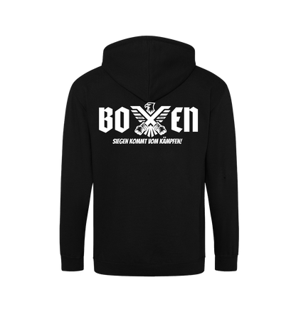 Deep Black Zip hoody Back