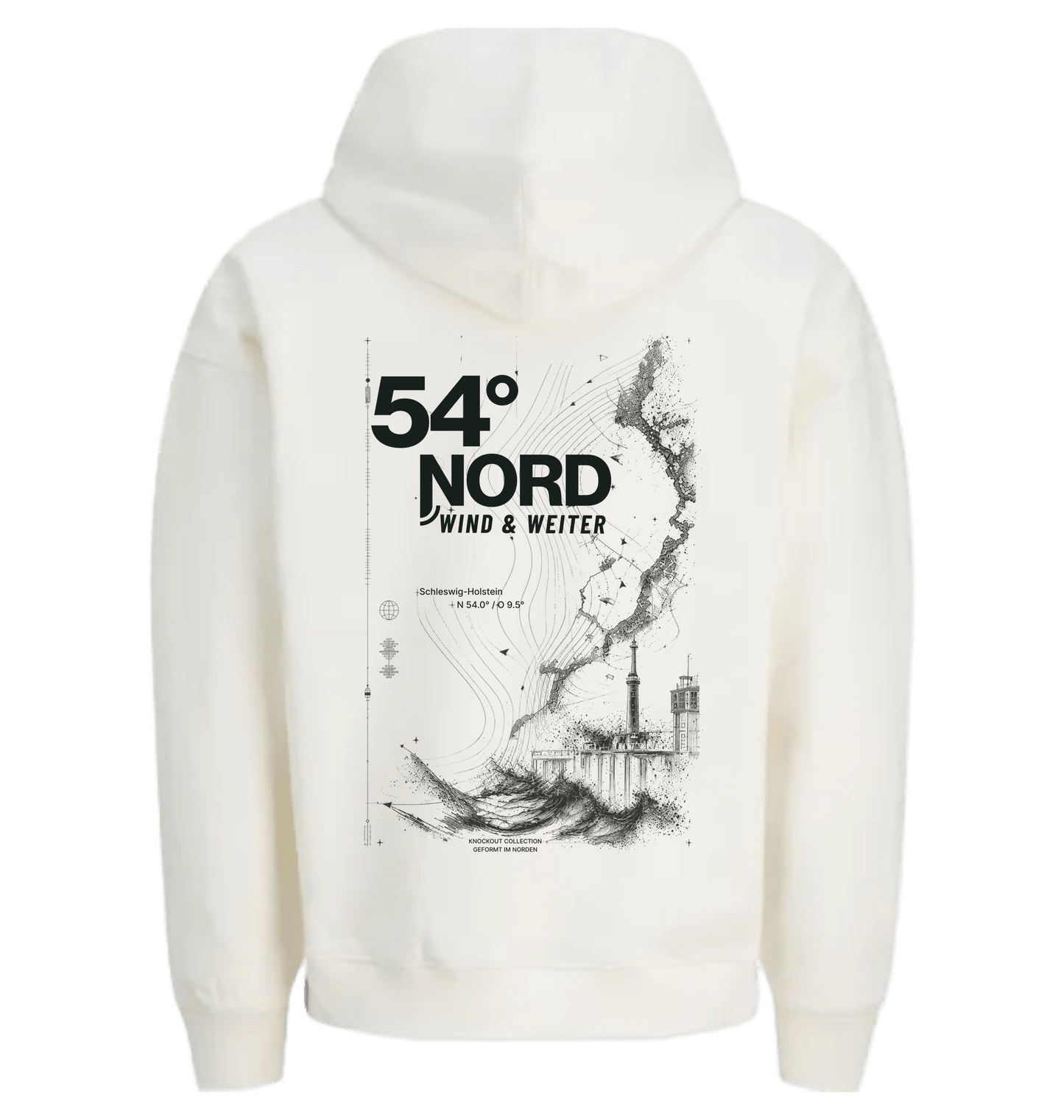 Egret Printed Hoody Back