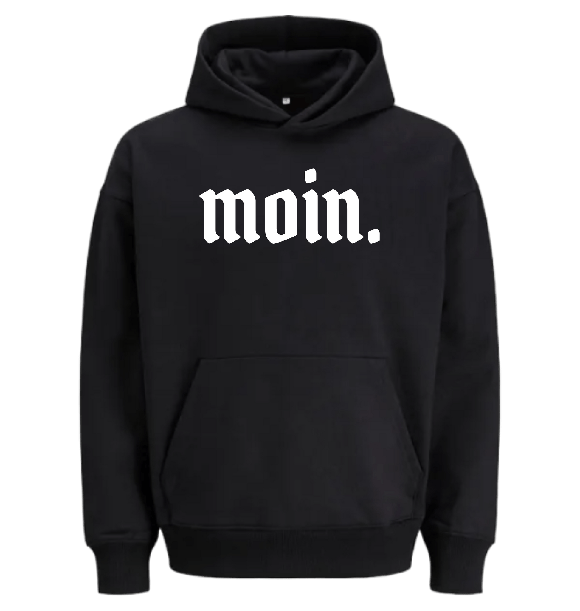 Black Printed Hoody Front